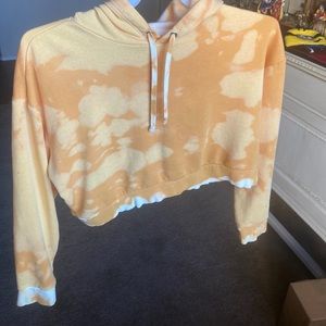 Tie-dye cropped hoodie juniors